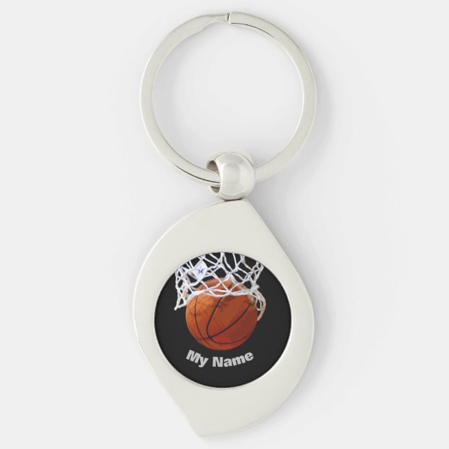 Porte-clés Basket-ball Votre nom Personnalisé (Devant)