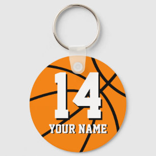 Porte-clés basket personnalisé nom et numéro