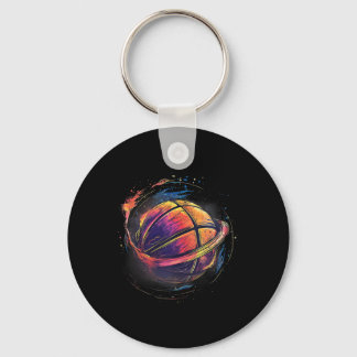 Porte-clés Basketball Aquarelle Basketball Lover Arrière