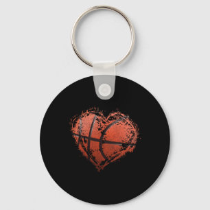 Porte-clés Basketball Coeur Heureuse Sainte-Valentin Basketba