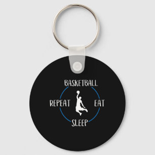 Porte-clés Basketball Mange Sommeil Répéter Cadeau Pour Baske
