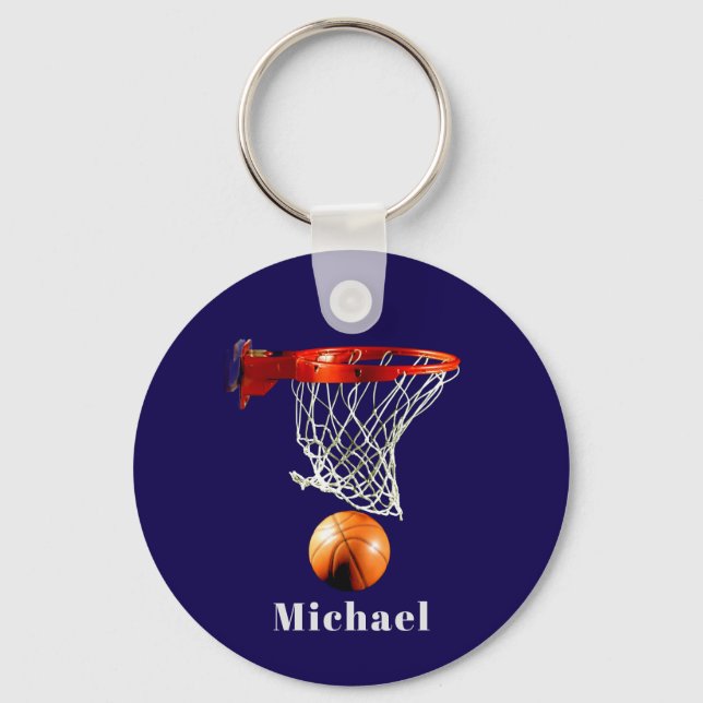 Porte-clés Basketball Replace with Your Name (Recto)