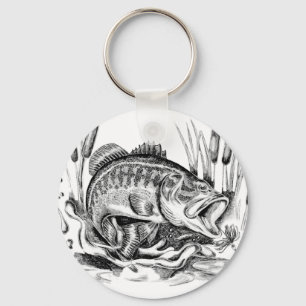 Porte-clés Basse à grande bouche