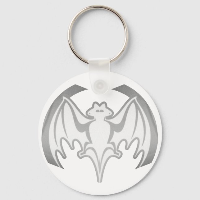 Porte-clés Bat Gray Inv Le MUSÉE Zazzle Cadeaux (Recto)