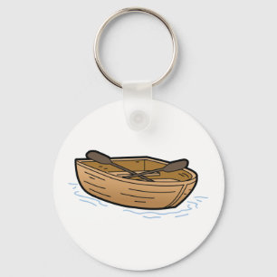 Porte-clés Bateau à rames marron