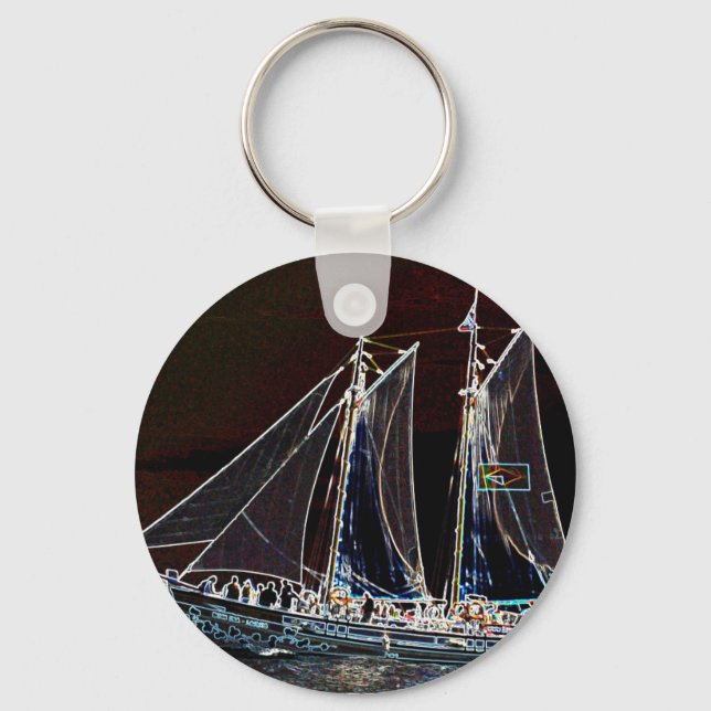 Porte-clés Bateau à voile - Photo Abstraite (Recto)