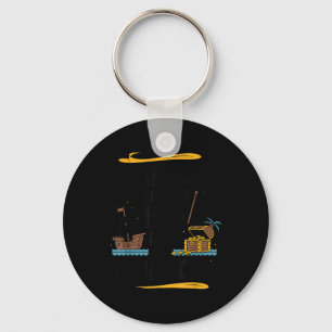 Porte-clés Bateau De 100 Jours De Pirate Scolaire 100T