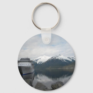 Porte-clés Bateau de croisière accouplé dans Skagway, Alask