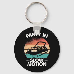 Porte-clés Bateau Ponton Coucher de Soleil Fête en Mouvement