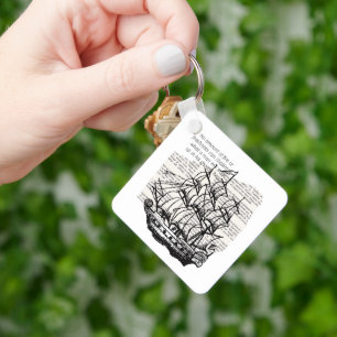 PORTE-CLÉS BATEAU VINTAGE AVEC DEVIS