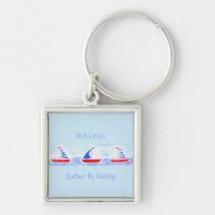 Porte-clés Bateaux À Voile Peints À La Main Plutôt Voile