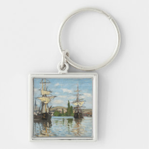 Porte-clés Bateaux de Claude Monet montant sur la Seine à