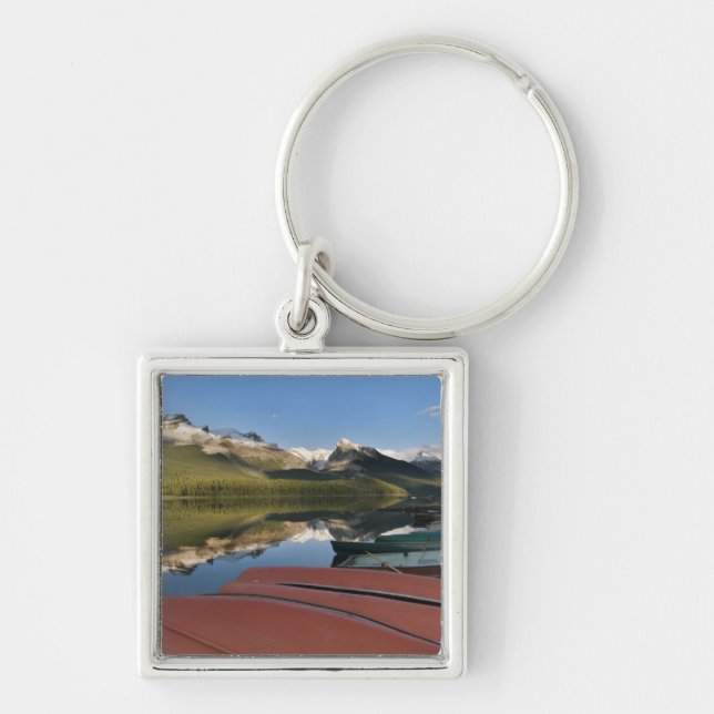 Porte-clés Bateaux stationnés au bord du lac Maligne, (Devant)