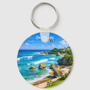 Porte-clés Bathsheba, Barbade - Côte de plage tropicale