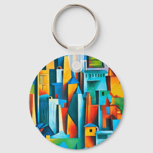 Porte-clés Bâtiments Cityscape Abstraits Grattoirs Skyscraper