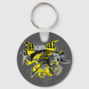 Porte-clés Batman Collage noir et jaune