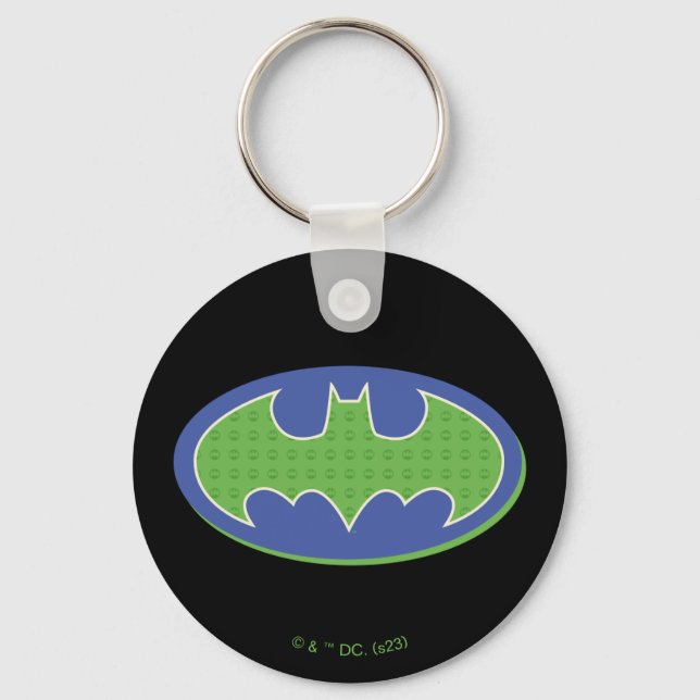 Porte-clés Batman | Symbole pourpre et vert (Recto)