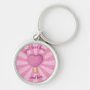 Porte-clés Bâton de crème glacée du coeur