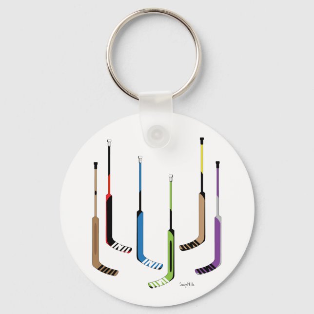 Porte-clés Bâtons de hockey de gardien de but (Recto)