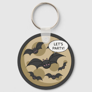 Porte-clés Bats Having Party on Full Moon
