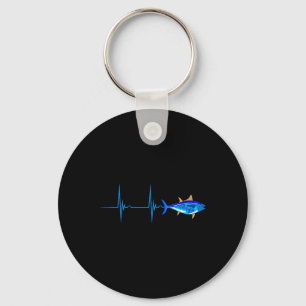 Porte-clés Battement de cœur de thon rouge Électrocardiogramm