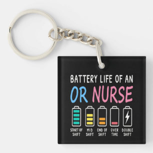 Porte-clés Batterie de vie d'un graphique d'humour d'infirmiè