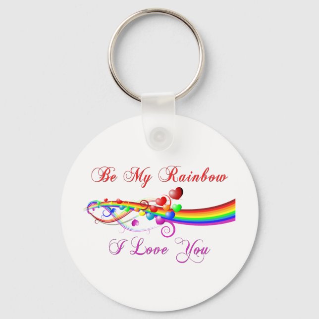Porte-clés Be My Rainbow Gay Valentine (Recto)