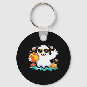 Porte-clés Beach Ball Halloween Fantôme Été Vacances Éffrayan