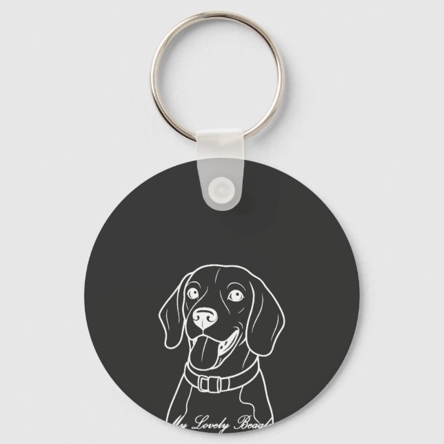 Porte-clés Beagle adorable (Recto)