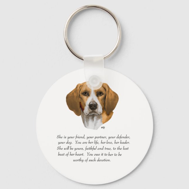 Porte-clés Beagle keepsake (Recto)