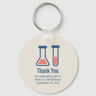 Porte-clés Beaker & Test Tube Science Thème Anniversaire