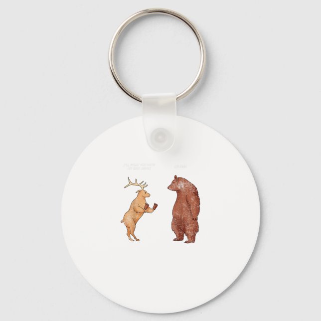 Porte-clés Bear Hands Oh Deer Funny Sayings Pun Gift Keychain (Recto)