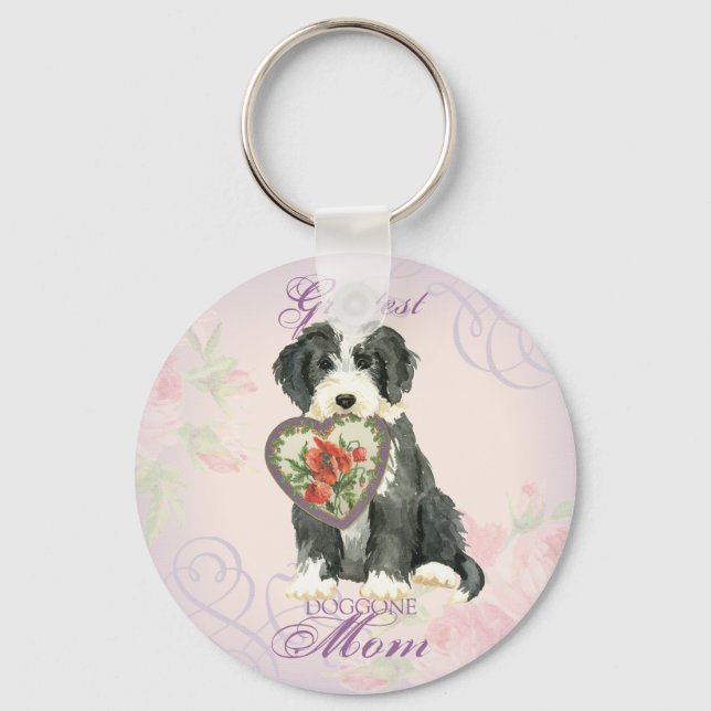 Porte-clés Beardie Heart Maman (Recto)