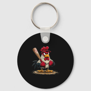 Porte-clés Beau coq Srt pour les amateurs de baseball et de b