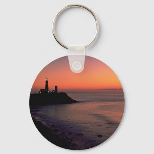 Porte-clés Beau coucher du soleil : Phare de point de