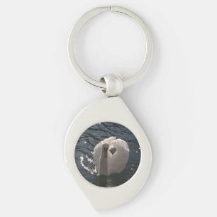 Porte-clés Beau cygne blanc