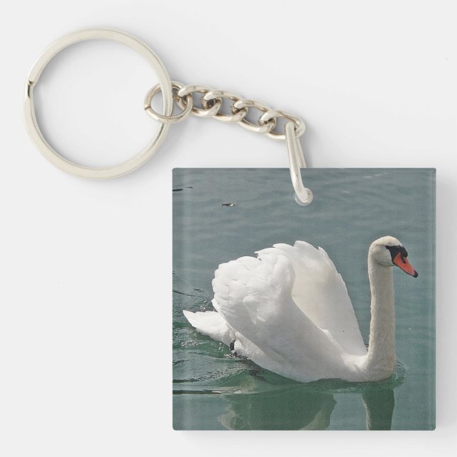 Porte-clés Beau cygne blanc (Devant)