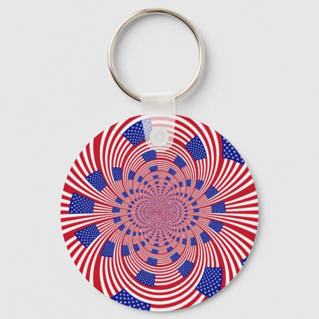 Porte-clés Beau drapeau américain Extraordinaire Kaleidoscope (Recto)