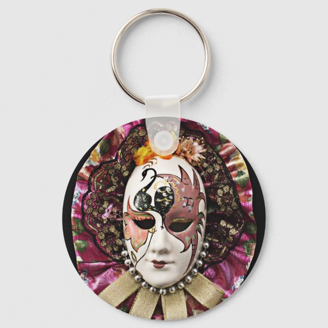 Porte-clés Beau Masque Carnaval Homme (Recto)