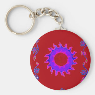 Porte-clés Beau Motif Indien Mehndi Art Design