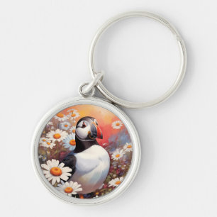 Porte-clés Beau Puffin Dans Le Champ Maisy