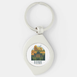 Porte-clés Beau Rome Colisée Voyage Vintage