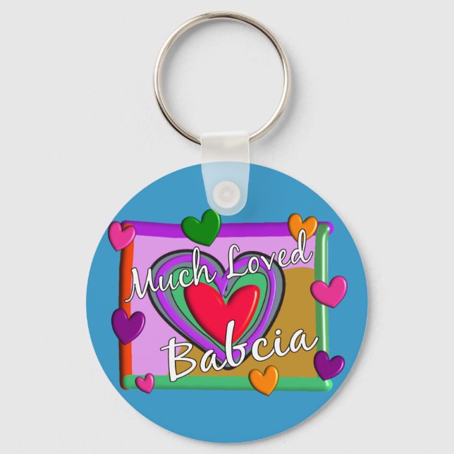 Porte-clés Beaucoup d'amour Babcia (grand-mère polonaise) (Recto)