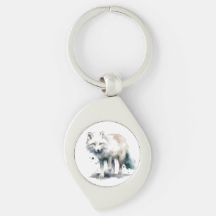 Porte-clés Beauté de l'Arctique : Renard d'hiver