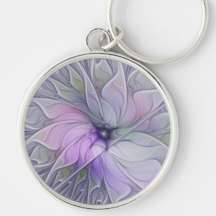 Porte-clés Beauté Époustouflante Art Abstrait Moderne Fleur F