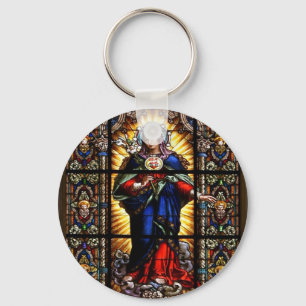 Porte-clés Beautiful Religious Sacred Heart of Virgin Mary