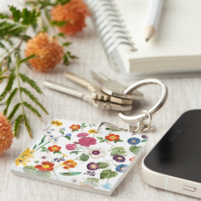 Porte-clés Beautiful Watercolor Botanical (Devant Droit)