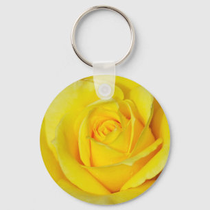 Porte-clés Beaux pétales de rose jaunes