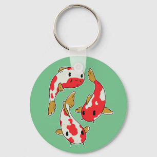 Porte-clés Beaux poissons Koï de dessin animé