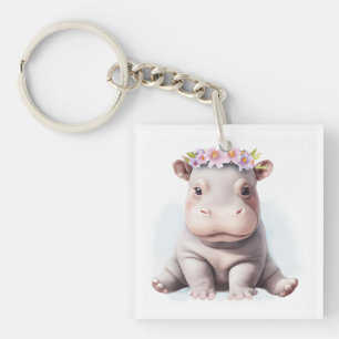 Porte-clés Bébé adorable Hippopotamus